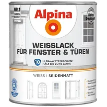 Alpina Weißlack für Fenster und Türen 2 l weiß seidenmatt
