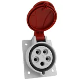 Doktorvolt Schräg Einbausteckdose 32A 400V 5P IP54 CEE Steckdose Doktorvolt 6411