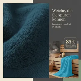 Komfortec 2er Saunatuch Set 80 x 200 cm petrol/türkis