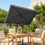 Outsunny Gartenschirm 200 x 125 cm grau