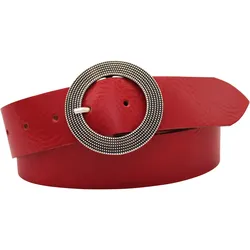 Ledergürtel, Gr. 105, rot, , 51414202-105