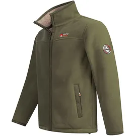 Arctic Seven Herren Fleece Jacke mit Teddyfell Futter Fleecejacke Wanderjacke AS325 [AS-325-Olive-Gr.XXL] - XXL