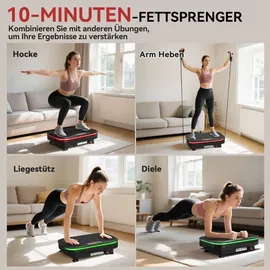 sportnow Vibrationsplatte Schwarz