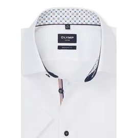 Olymp Businesshemd OLYMP "OLYMP Luxor, modern fit, New Kent", Herren, Gr. 41, Normaler Arm, weiß, 100% Baumwolle, Hemden