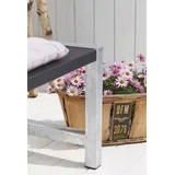 Plus Plankenbank 176 x 38 x 81 cm schwarz mit Rückenlehne