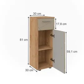 Vicco Irma Midischrank 30 x 81 cm Beige