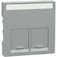 Merten Zentralplatte für Actassi-Connector 2fach, aluminium System M