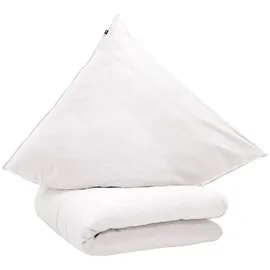 schlafgut Premium Knitted Jersey Uni Weiß 135 x 200 cm + 2 x 80 x 80 cm