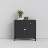 Home Affaire Sideboard »Madrid, Aufbewahrung, Schubladenschrank, Sideboard,«, mit 2 Türen und 2 Schublade, Breite 82 cm, Höhe 80 cm, schwarz , Maße B: 82,3 H: 79,7 T: 38,4