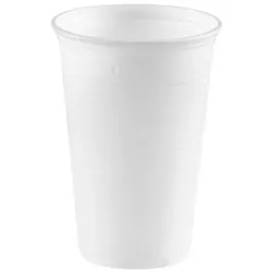 Plastikbecher weiß gerillt 100 St