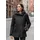 Hollert Damen Lammfelljacke Lena Winterjacke aus Merino Schaffell Echtleder mit Kapuze Größe: XXL Farbe: Dunkelgrau - XXL