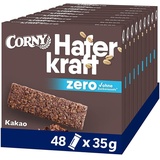 Corny Haferriegel Corny Haferkraft Zero Kakao, ohne Zuckerzusatz, 125 kcal pro Riegel, vegan, 48x35g