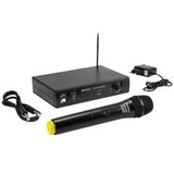 Omnitronic VHF-101 Hand Sprach-Mikrofon Übertragungsart (Details):Funk XLR, Audio, stereo (6.3mm Kl