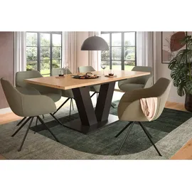 inn.furn Esstisch Eiche grau 150 - 190 cm ausziehbar Home-X