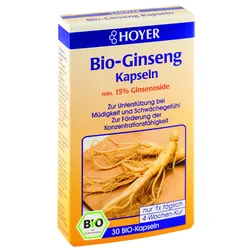 Hoyer BIO Gingseng Kapseln, 30 Kapseln