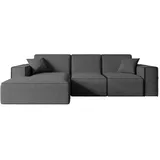 altdecor Ecksofa in L-Form Corner Sofa Bett Eckcouch Couch Wohnlandschaft Cauchsofa Serra-L - 266x165x73 cm Grau