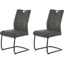 Jockenhöfer Gruppe Freischwinger Bonnie (Set, 2 St), Bis 150kg belastbar, XL-Sitzbreite, praktischer Griff im Rücken grau