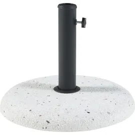 casa.pro Schirmständer Bitritto Beton Ø 45 x 6 cm Weiß