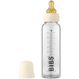 Bibs Baby Glass Bottle, 225 ml, Ivory
