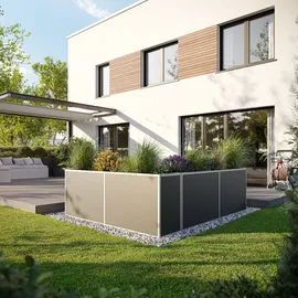 KGT Aluminium Hochbeet 210 205 x 45 x 77 cm Silber