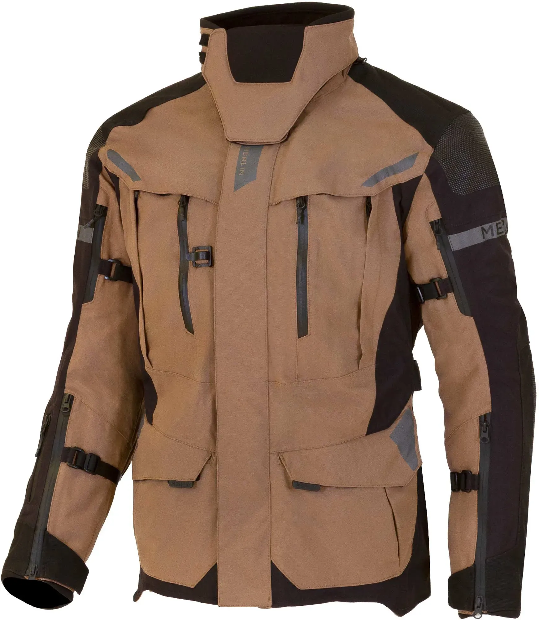 Merlin Akashi Pro D30 Laminated Laminierte wasserdichte Motorrad Textiljacke, braun, Größe 3XL für Männer
