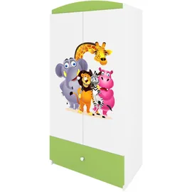 raumhirsch furniture Kinderkleiderschrank 90 x 175 x 52 cm Holzwerkstoff grün