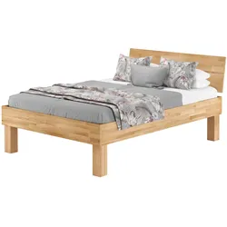 Erst-Holz Extra stabiles hohes Massivholzbett 140x220 Seniorenbett Zubehör wählbar V-60.81-14-220ohne Zubehör