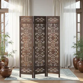 Homestyle4u Paravent Braun Holz 120x170x2 cm, Wohnzimmer, Raumteiler | Paravents, Paravents