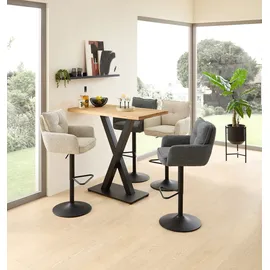 Stolkom Bartisch Duke 120 x 104 x 60 cm Eiche Massivholz geölt/Schwarz