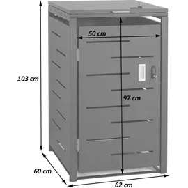 MCW Mülltonnenverkleidung MCW-E83 103 x 60 x 62 cm grau