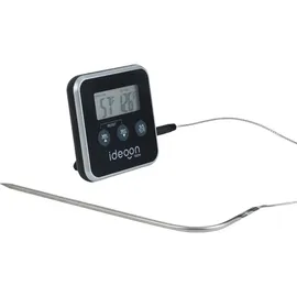 ideoon Grillthermometer 19 cm rostfrei schwarz