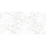 Euro Stone Bodenfliese Wave Feinsteinzeug Marmor White Glasiert Poliert 60 cm x 120 cm