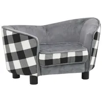 VidaXL Hundesofa Grau 68x38x38 cm Plüsch