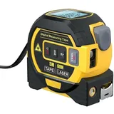 3-in-1-Laser-Entfernungsmesser, 5 m, Maßband, Lineal, hintergrundbeleuchtetes LCD-Display, Entfernungsmesser, Baumaschinen, Flächenvolumenvermessung