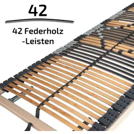 Matratzen Perfekt Lattenrost 42 Leisten 90 x 200 cm Extra Stabil