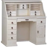 MiaMöbel Mexico Sekretär - groß, old white Massivholz Pinie