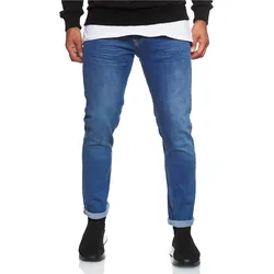 Straight-Jeans RUSTY NEAL "MELVIN", Herren, Gr. 29, Länge 32, blau, 98% Baumwolle, 2% Elasthan, unifarben, casual, Jeans, im klassischen 5-Pocket-Stil