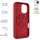 FIXED MagLeather mit MagSafe Unterstützung für Apple iPhone 16 rot