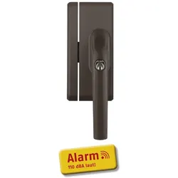 ABUS FO400A B braun Alarm Fensterschloss mit 110 dB Sirene FO 400A Einbruchschutz