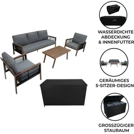 Jardi Aluminium-Sofagarnitur braun