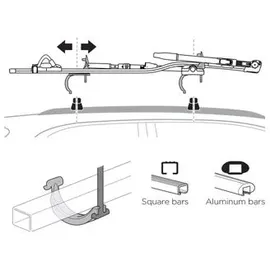 Thule 889800 Bike Rack Around-the-Bar Adapter