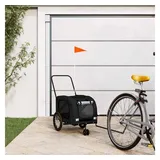 vidaXL Fahrradhundeanhänger schwarz