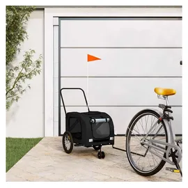 vidaXL Fahrradhundeanhänger schwarz
