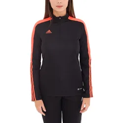 adidas Tiro LS Damen Trainings-Sweatshirt mit AEROREADY Technologie Half-Zip Sweatshirt HU0319 Schwarz - S