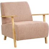 Beliani Sessel LESJA Stoff 78 x 85 x 90 cm Rosa