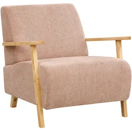 Beliani Sessel LESJA Stoff 78 x 85 x 90 cm Rosa