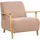 Beliani Sessel LESJA Stoff 78 x 85 x 90 cm Rosa