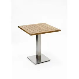 Niehoff Bistro Edelstahl quadratisch - 81 x 81 cm Teak recycled