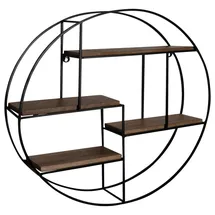 Wohnling Wandregal Hängeregal 70 x 70 x 18 cm Schwarz