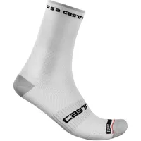 Castelli Rosso Corsa Pro 15 Sock, Weiss SCHWARZ, XL